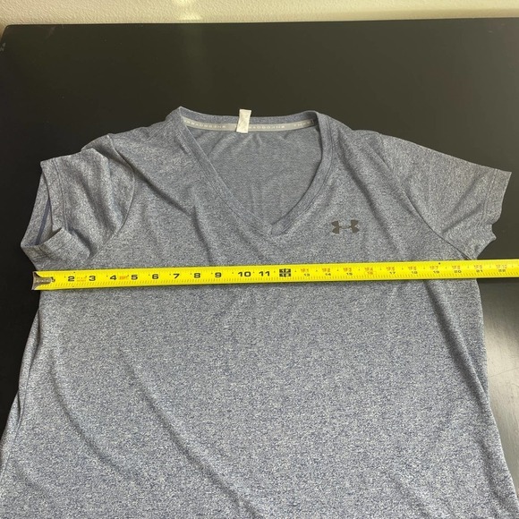 Under Armour Blue Short Sleeve Exercise Activewear Workout Top Shirt Size XL - Picture 6 of 10